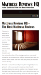 Mobile Screenshot of mattressreviewshq.net
