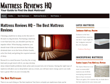 Tablet Screenshot of mattressreviewshq.net